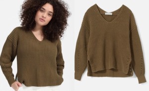 Everlane Texture Cotton V Neck Xs Ebay