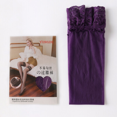Lady's Lace Top Stay Up Thigh-High Stockings Sexy Pantyhose Socks For Women