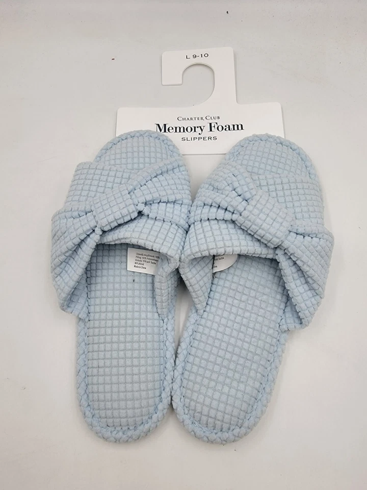 Zapatillas Charter Club con textura nudo para mujer L 9-10US azul cristalino sin cordones Foto 2 de 4