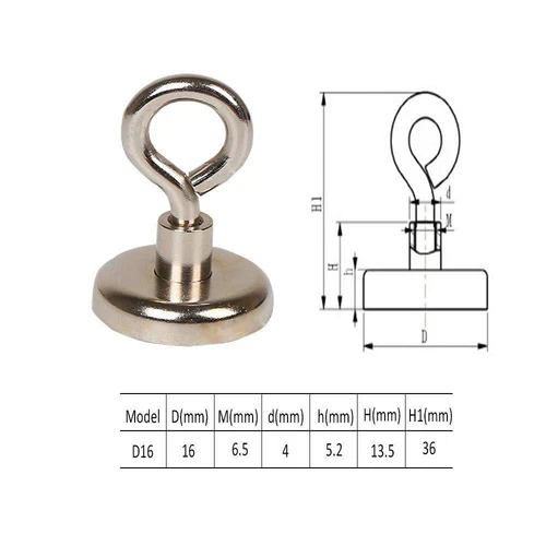 12 Pack Powerful Heavy Duty Neodymium Magnetic Hooks Eyebolt Strong Magnets - Picture 6 of 6