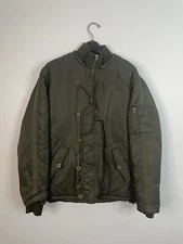VTG Triple Five Soul Jacket Adult medium Green Military Aviator Quilted Utility