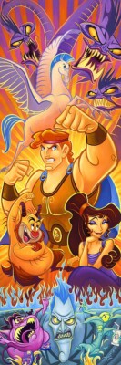 Zero To Hero Tim Rogerson Limited Edition Giclée On Canvas Hercules Disney