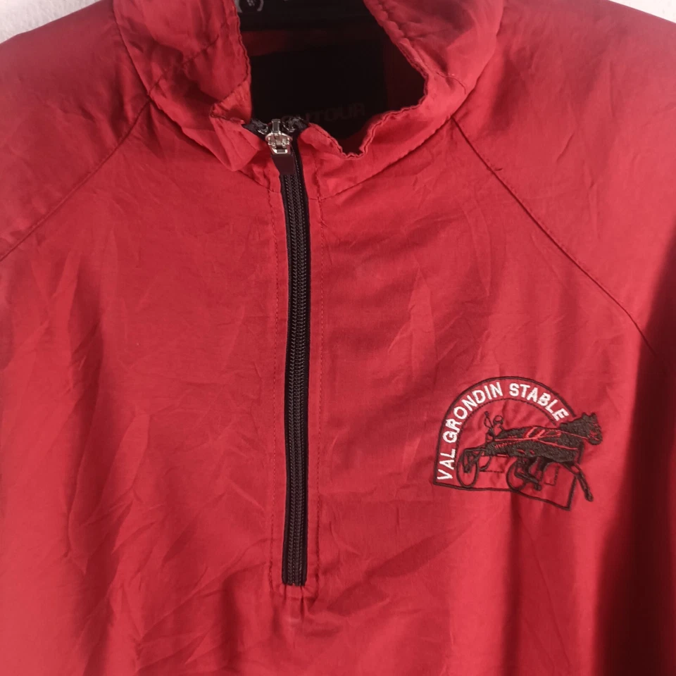 OnTour Mens Vintage 1/4 Zip Pullover Jacket Size L Red  - Image 3 of 4