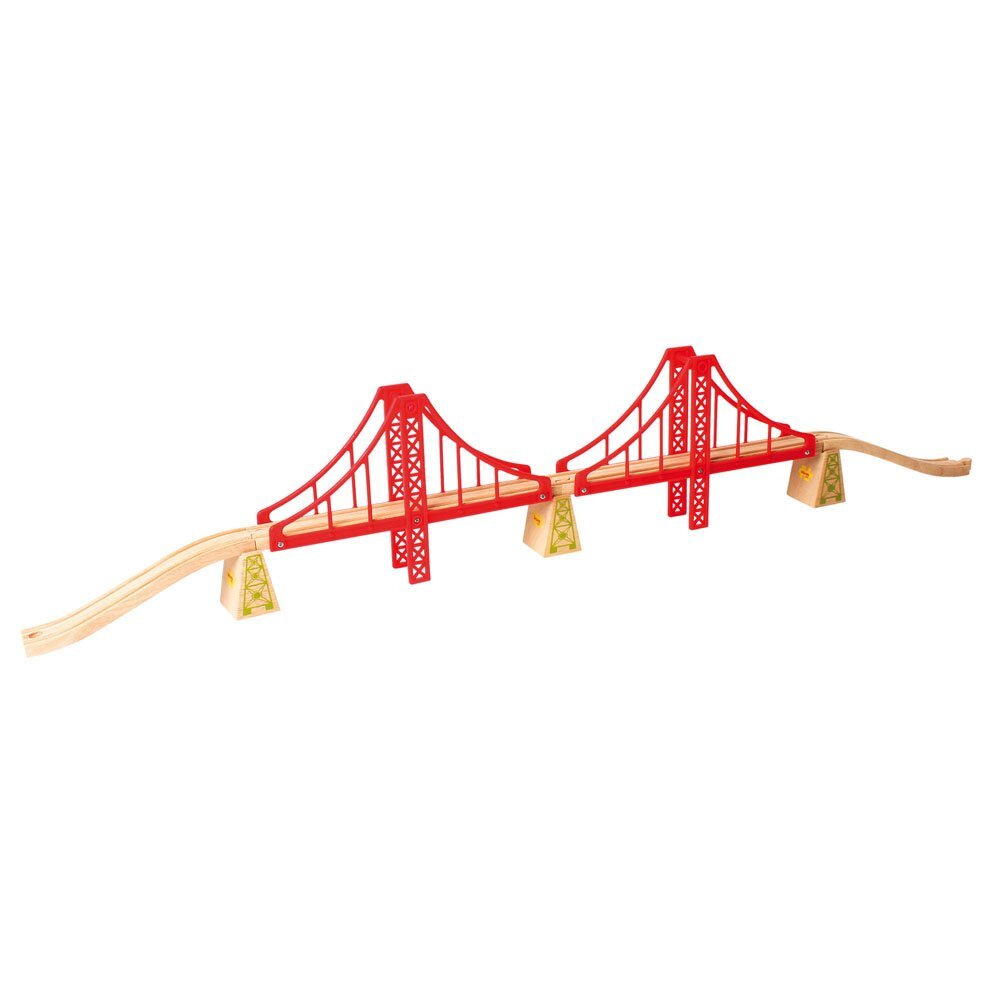 Bigjigs Rail Double Suspension Wooden Train Bridge - Quality Wooden Bigjigs Trai