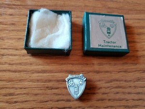 Vintage 4 H Club Award Pin Tractor Maintenance 4H with box Rare