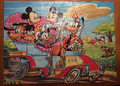 Walt Disney Mickey Mouse パズル ディズニー　ビンテージ Vintage Walt Disney Mickey & Minnie Mouse Jigsaw Puzzle by PTZ 99