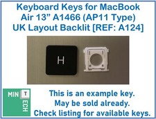Keyboard Replacement Keys for Apple MacBook Air 13" A1466 (AP11 Type) UK Backlit
