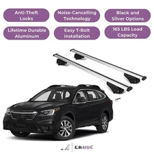 ERKUL Roofrack Cross Bars for Subaru Outback 2020-2025 for Raised Rails - Silver