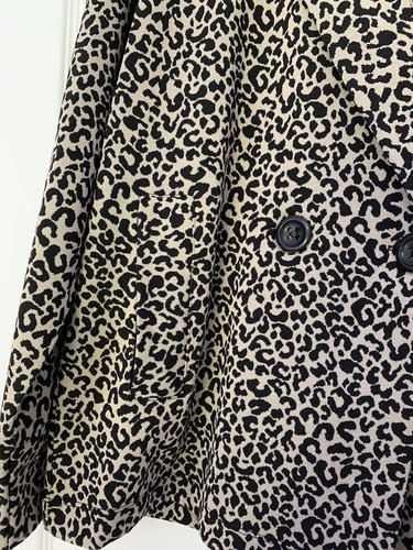 zara animal print Leopard Double Breast blazer Size S - Picture 3 of 6