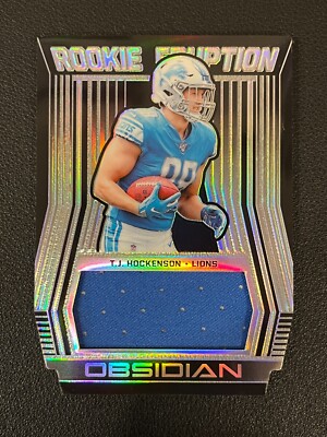 TJ Hockenson 2019 Obsidian Rookie Erupition Relic /100 Lions RE-37