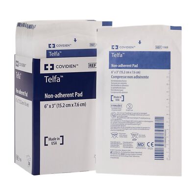 Telfa Ouchless Non-Adherent Dressing 3'' x 6'' BX of 50