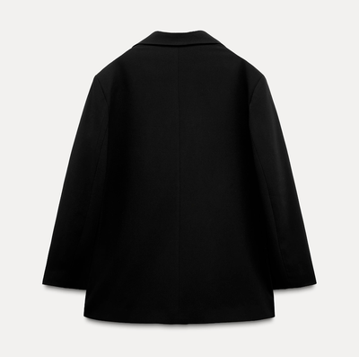 Blazer Zara Oversize Noir - Taille XS - Neuf Avec étiquettes, Modèle Boutonné