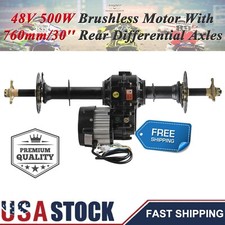 48V 500W Brushless Motor With 30" Rear Axle Kit For Go Kart Golf Cart ATV Buggy
