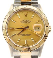 Rolex Datejust Turn-O-Graph Thunderbird 2 toni oro 18 carati acciaio inox champagne 16263