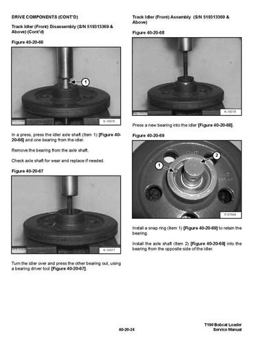 Bobcat T190 Compact Track Loader Workshop Manual Service Shop Repair 6901117 - Picture 6 of 6