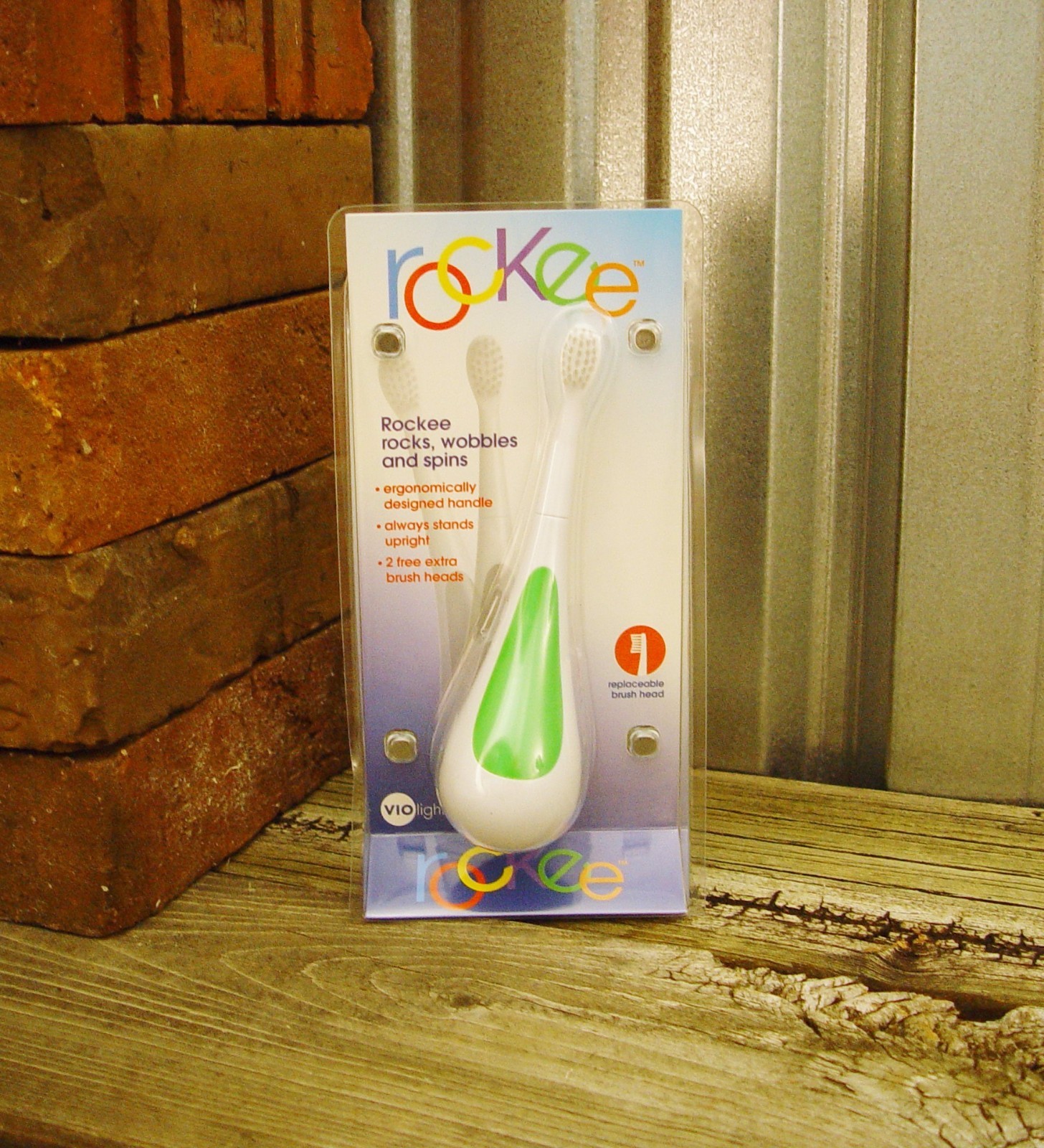 Violight rockee Toothbrush Kids Toddler Travel Green Childre