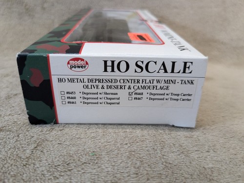 Model Power HO 8468 Military Depressed Center Flat Olive Troop Carrier READ DESC - Picture 5 of 16