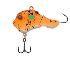 Acme Rattlin' Google Eye Hyper RIP - Glow Orange Splash 1/4 oz Ice Fishing Lure