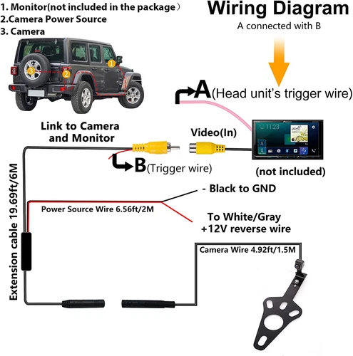 NATIKA Backup Camera for 2007-2018 Jeep Wrangler JK: No Distorted Affect Star... - Picture 8 of 9