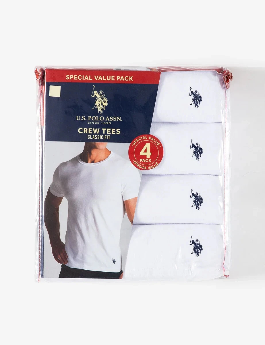 U.S.POLO ASSN.® Men's 4 Pack CREW-NECK TEES “ Classic Fit ”