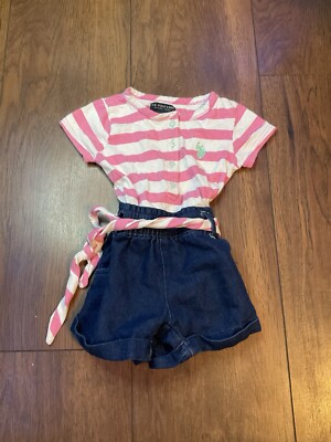 U.s Polo Assn One Piece Jumper Girls 2t  Toddler Jean 