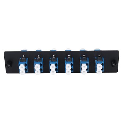 - 12 Fibers LC to LC Duplex Single Mode Fiber Patch Panel with 6 pcs LC/LC UP...