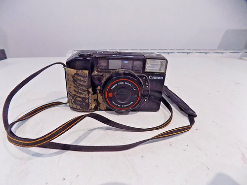 Canon AF35MII analoge Kamera schwarz UNGETESTET Verkauf als ERSATZTEILE/ERSATZTEILE