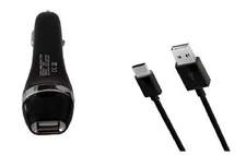 Car Charger+5ft USB Cord Cable for Consumer Cellular Samsung Galaxy S21 FE 5G