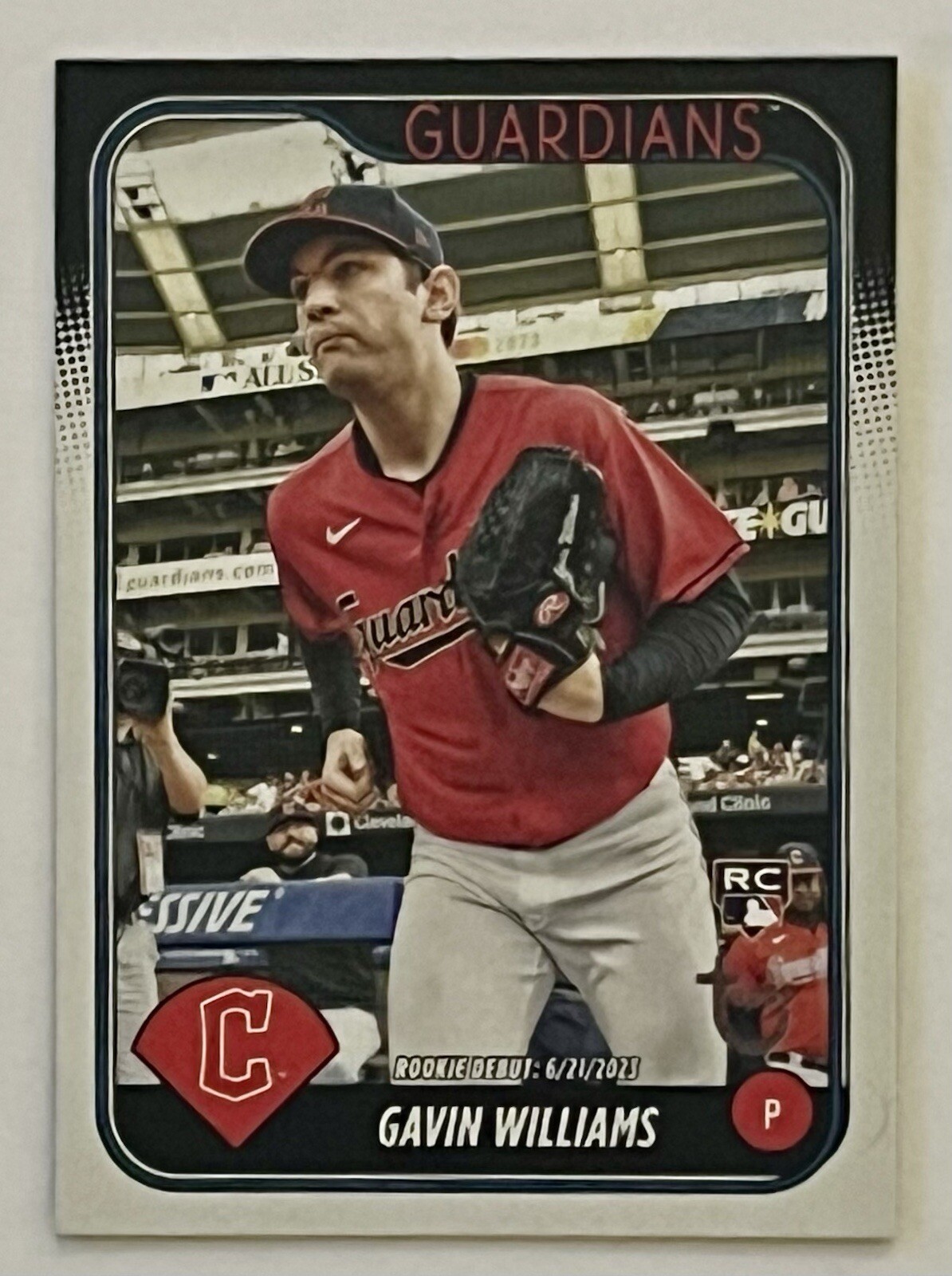 2024 Topps Update Gavin Williams Rookie RC Debut Vintage Stock /99 Gaurdians