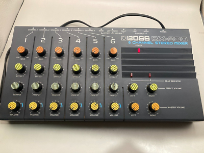 BOSS BX-600 アナログミキサー Boss BX-600 - 6 Channel Stereo Mixer Tested Work From Japan