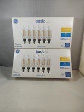 2 Packs Of GE Basic 5W EQ E12 Base CAC LED Soft White Dimmable Light 12 Bulbs