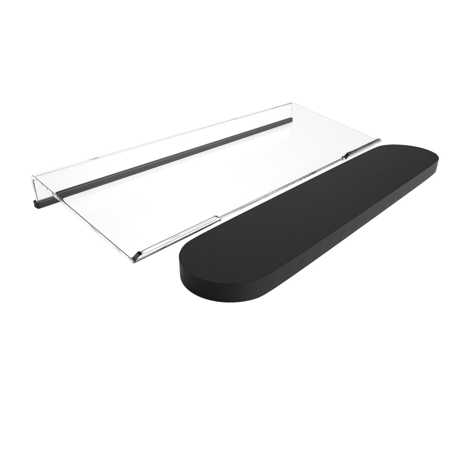 Acrylic Tilted Computer Keyboard Stand for Ergonomic Typing, Keyboard Tray Ho...