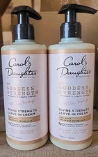 LOT OF 2 -Carol's Daughter Goddess Strength Leave In Conditioner Cream, 10 oz Ea