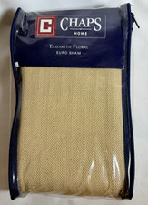 One Ralph Lauren Chaps Elizabeth Square Euro Pillow Sham Herringbone Beige, NEW