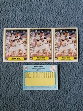 1982 Fleer Mike Witt Baseball Rookie Card Lot of approx 4 Cards