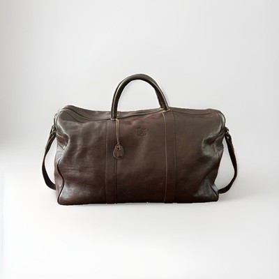 Il Bisonte Rich Brown 23  Leather Weekender Duffle Originally $2400