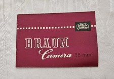 BRAUN CAMERA Instruction Manual 23 pages 4"X6" NURNBERG NORNBERG