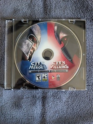 City of Heroes: Good Versus Evil Edition (PC, 2007) Game Disc Only - Tested