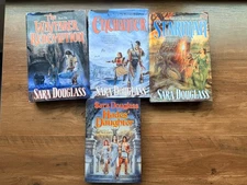 Sara Douglass Book Lot Of 4 Hardback Wayfarer Redemption 1-3 And The Troy Game 1
