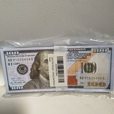 100 PCS Prop Fake Toys Money BANK GAMES CASH PAPER 100 DOLLAR BILLS US Toys