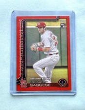 2025 Topps Update Thomas Saggese Rookie Debut RC #US21 RED 4/5 SSP