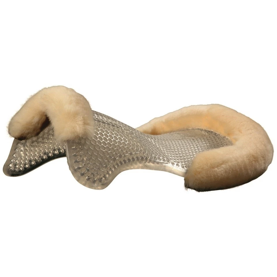 Acavallo Gel Pad mit Front Riser und Schaffell