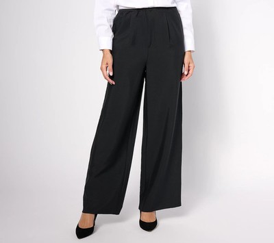Studio Park x Amy Stran Regular Wide-Leg Pleated Pant Black Small
