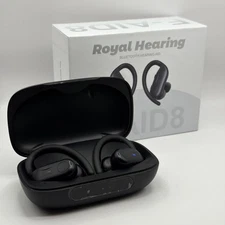 Royal Hearing F-aid 8 Bluetooth Hearing Aid With Charging Case - Black