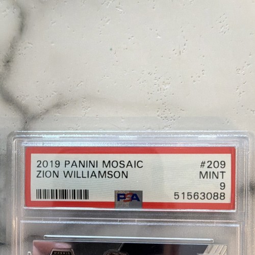Panini 2019-20 Mosaic Rookie Zion Williamson New Orleans Pelicans #209 PSA 9 - Picture 3 of 3