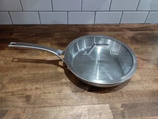 Calphalon Signature Stainless Steel Fry Pan, 10" W/Lid #1610  Induction/ELEC/GAS