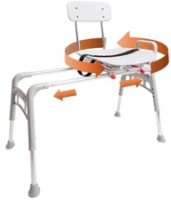 Eagle Health Supplies Swivel Sliding Shower Chair & Tub Transfer Bench (77662)
