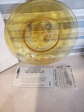 Vintage Wheaton Carnival Glass Plate "Frank Wheaton Sr." In Original Box