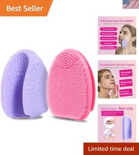 Silicone Face Scrubber Duo - Rejuvenating Exfoliators for Healthy Skin