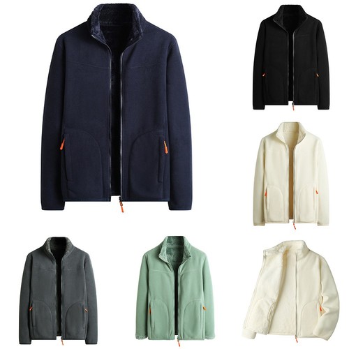 Chaqueta reversible para hombre de color liso para protección contra climas fríos